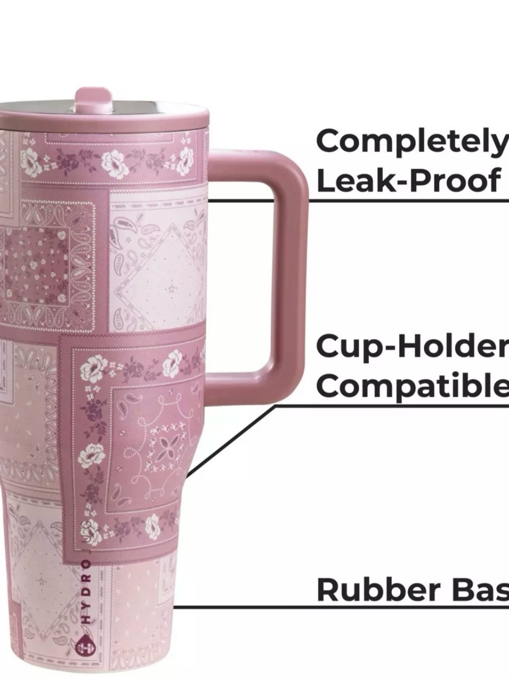 LIMITED EDITION “Pink Bandana Hydro Jug 40oz BNWT! - Picture 4 of 6